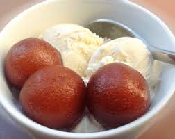 Gulab Jamun with Ice Cream